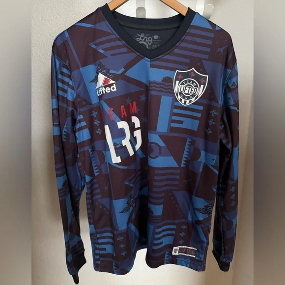 LRG Lifted Research Group Jersey LRG Adult Large Long Sleeve Graphic Team USA 47 - Picture 1 of 12